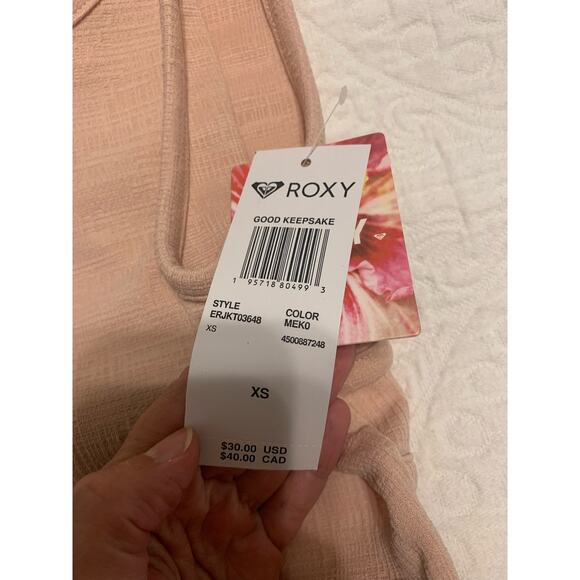NWT Roxy Sleeveless Crop Top Tank Light Pink XS - Picture 2 of 5